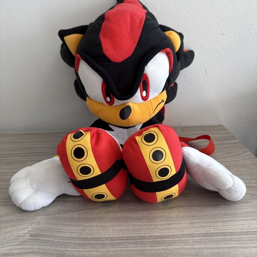 Plush Backpack - Sonic the Hedgehog - Shadow 17" Toy Doll Bag‎ NWT Collectible